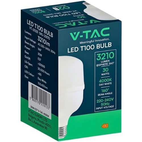 ŽARULJA LED 30W E27 T100 6500K