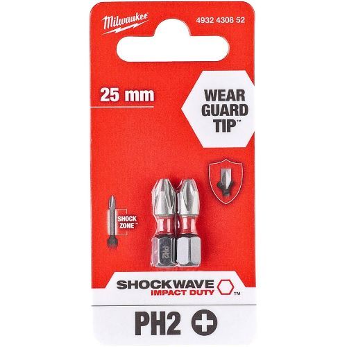 MILWAUKEE NASTAVAK PH2 25MM 2/1
