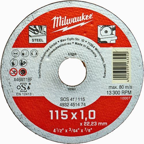 MILWAUKEE REZNA PLOČA 115X1MM