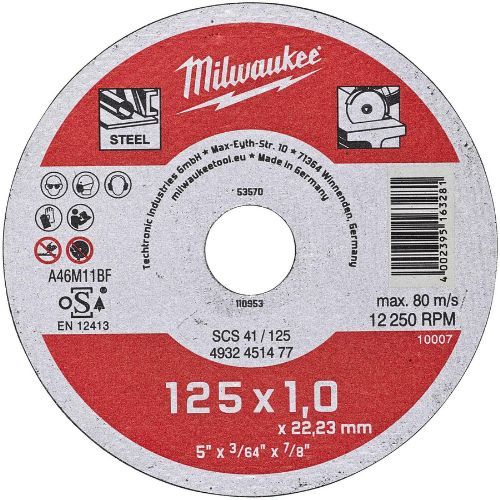 MILWAUKEE REZNA PLOČA 125X1MM