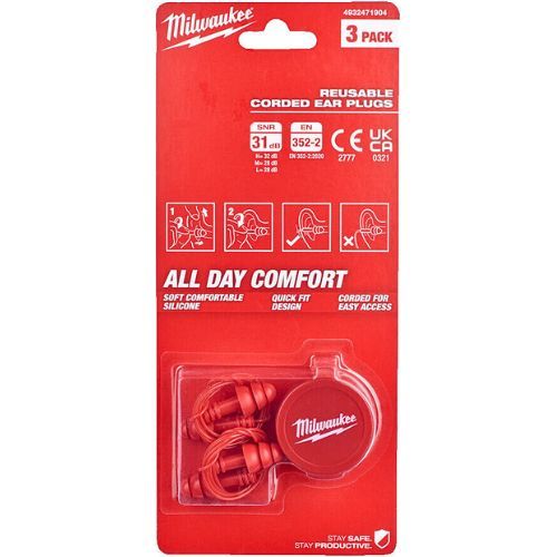 MILWAUKEE ČEPIĆI ZA UŠI S VEZICOM 3/1