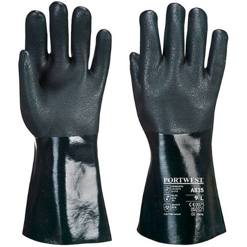 RUKAVICE DOUBLE DIPPED PVC GAUNTLET 35CM A835 ZELENE XL