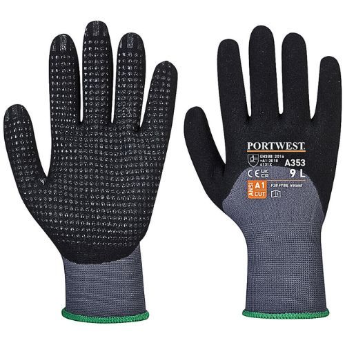 RUKAVICE DERMIFLEX ULTRA PLUS A353 SIVO/CRNE XL