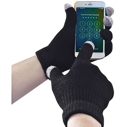 RUKAVICE PLETENE TOUCHSCREEN GL16 CRNA L/XL