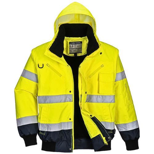 JAKNA HI VIS 3U1 BOMBER C465 ŽUTA/T.PLAVA XXXL