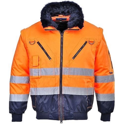 JAKNA HI VIS 3U1 PILOT PJ50 NARANČASTO/T.PLAVA L