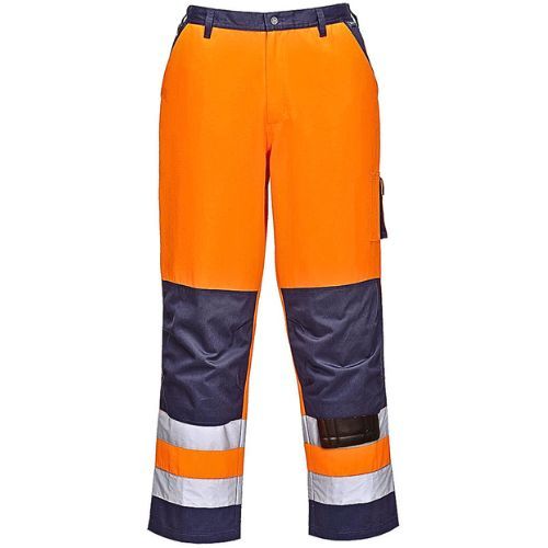 OUTLET HLAČE VISOKE VIDLJIVOSTI LYON TX51 NARANČASTA/T.PLAVA L