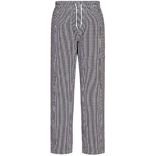 HLAČE KUHARSKE BROMLEY C079 CRNE KOCKICE S