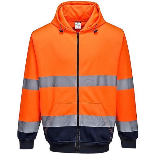 MAJICA HI VIS SA KAPULJAČOM TWO TONE B317 NAR/PLAVA XXL