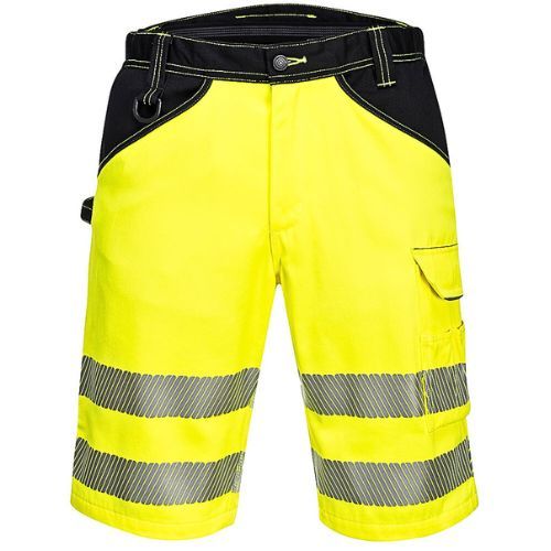 OUTLET HLAČE KRATKE PW348 HI VIS ŽUTE/CRNE 38" 54