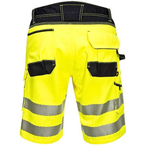 OUTLET HLAČE KRATKE PW348 HI VIS ŽUTE/CRNE 38" 54