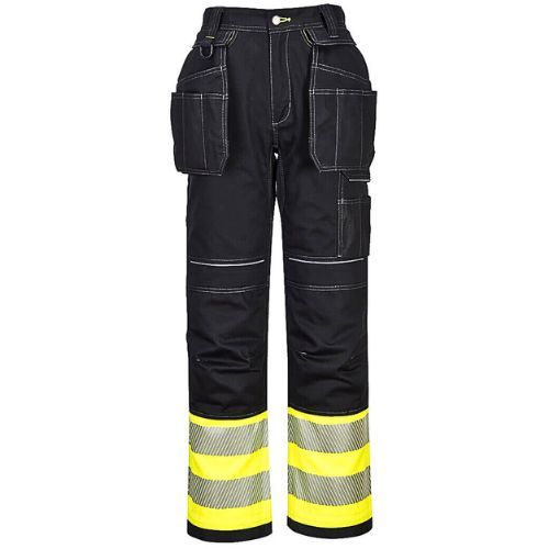 HLAČE VISOKE VIDLJIVOSTI WORK PW3 307 ŽUTO/CRNE 42