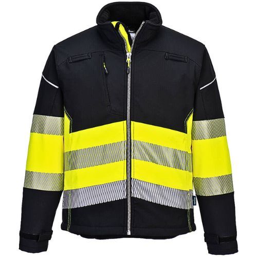 JAKNA HI VIS PW375 SOFTSHELL ŽUTO/CRNA XXL