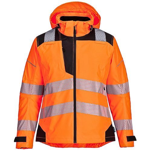 JAKNA HI VIS PW389 ŽENSKA KIŠNA NARANČASTO/CRNA S