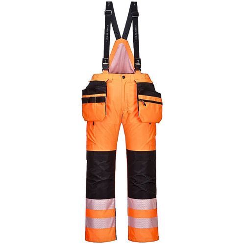 HLAČE TREGER HI-VIS PW351 NARANČASTO/CRNO PODSTAVLJENE XL