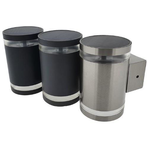 SVJETILJKA LED ZIDNA SOLARNA 15LM IP44 CRNA