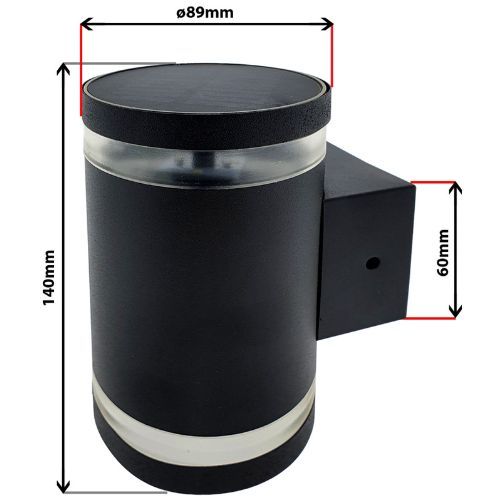SVJETILJKA LED ZIDNA SOLARNA 15LM IP44 CRNA
