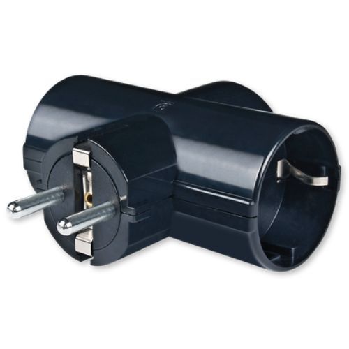 UTIKAČ T 3 PRIKLJUČNICE 16A 250V CRNI