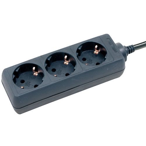 KABEL PRODUŽNI 3 UTIKAČA BEZ PREKIDAČA 1,4M CRNA