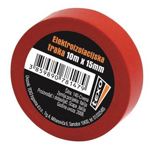 IZOLIR TRAKA CRVENA 15MMX10M