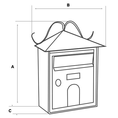 ORMARIĆ POŠTANSKI RUSTICO CRNI