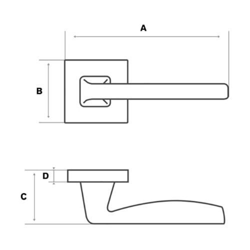 KVAKA ELITE KROM MAT KVAD. ROZETA WC