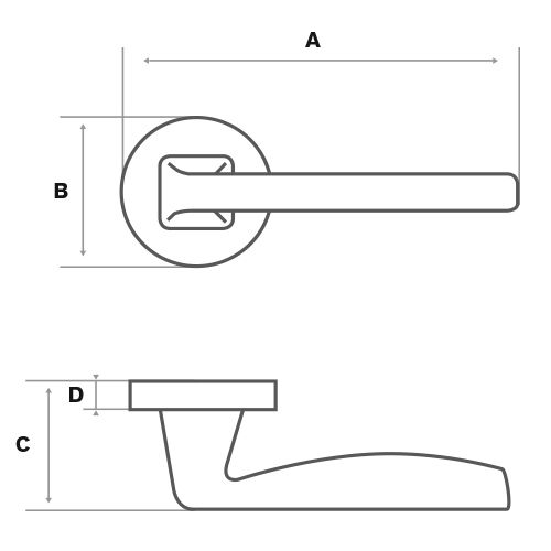 KVAKA ELITE KROM SJAJ OKRUGLA ROZETA KLJUČ