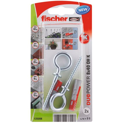 TIPLA+VIJAK OČNI UN.NAYLON 8X40 2/1