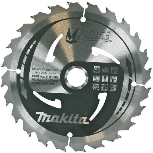 KRUŽNI LIST 165X20X24 ZUBA B-08006