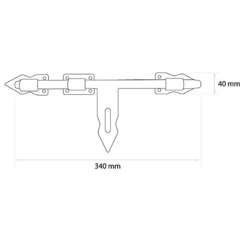 ZASUN BRAVA CRNA DMX 340X340MM- 86592