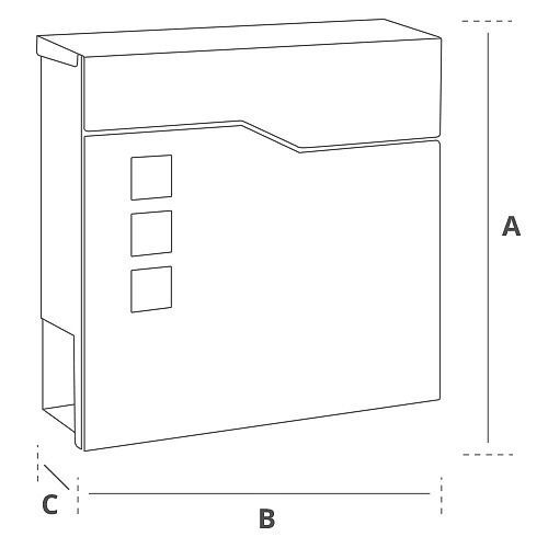 ORMARIĆ POŠTANSKI SAPPORO CRNI