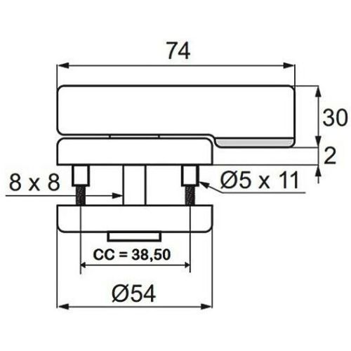 ZASUN ID SM.050 INOX ZA WC S INDIK.