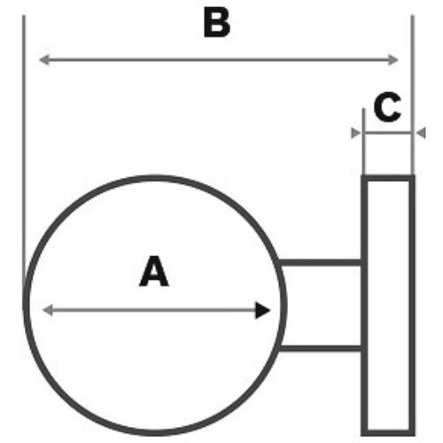 KUGLA METRO INOX FIXNA OKRUGLA - OKRUGLA ROZETA