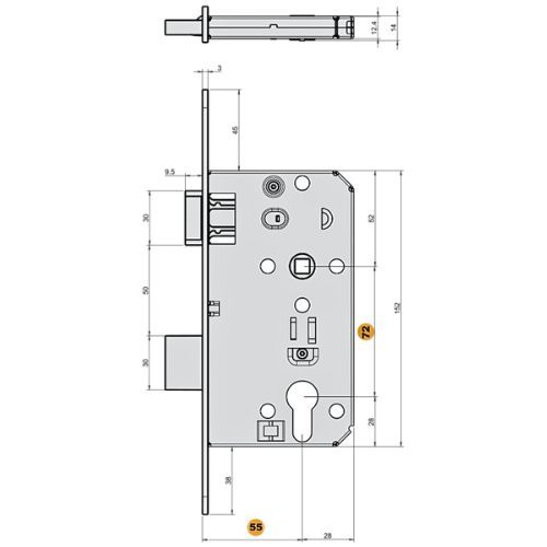 BRAVA MARC INOX PZ72 E55MM DESNA