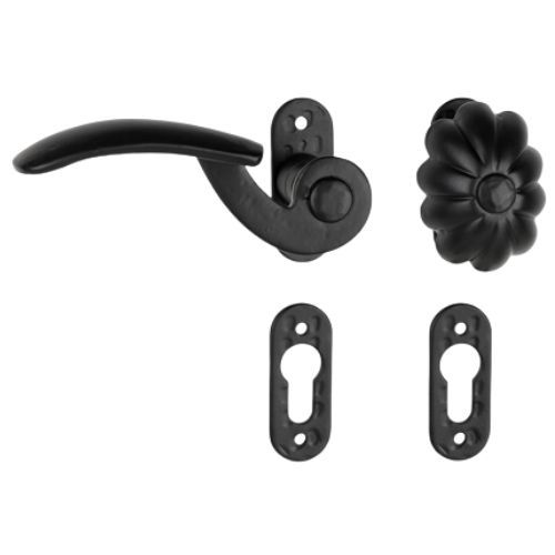 KVAKA KUGLA KOVANA RIONA OVALNA ROZETA CILINDAR CRNA LIJEVA