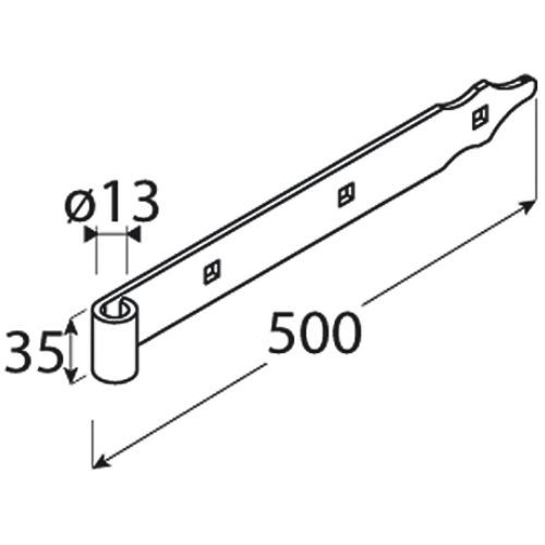 SPOJNICA CRNA DMX 500X35/4,0 FI 13MM 82052