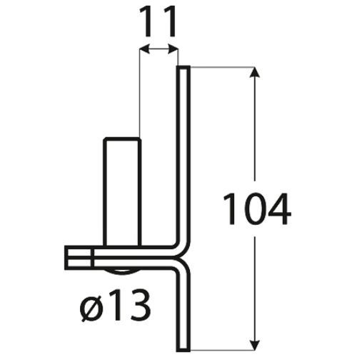 NOSAČ SPOJNICE CRNE DMX FI 13MM/19MM 83032