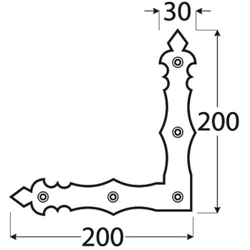 KUTNIK CRNI DMX 20X200X30X3,0  89912