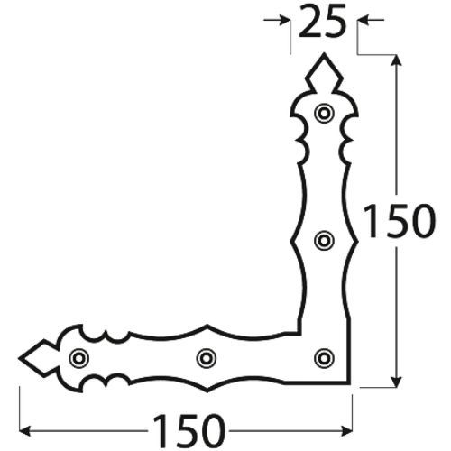 KUTNIK CRNI DMX 150X150X25X2,5  89902