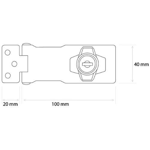 NARBA CRNA S KLJUČEM DMX 100X40 - 883812