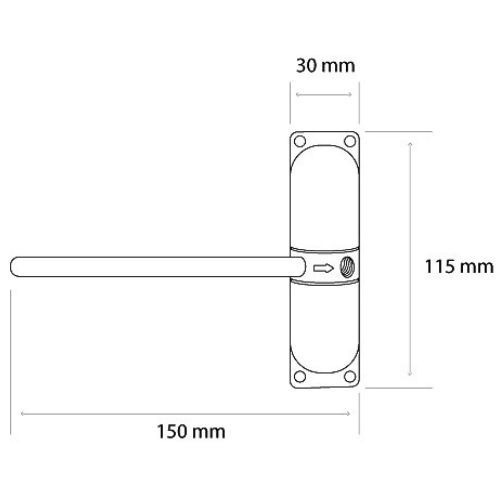 SAMOZATVARAČ CRNI DMX 120X30 - 883831