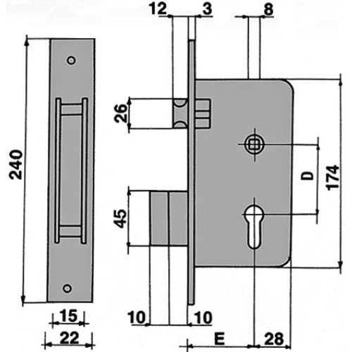 BRAVA ICSA ART.115 85/115 CILINDAR E=4,5CM S PODIZAČEM