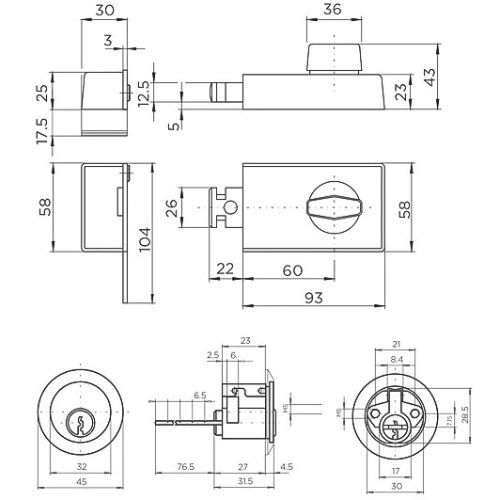 BRAVA DODATNA S OSIGURAČEM SREBRNA TITAN