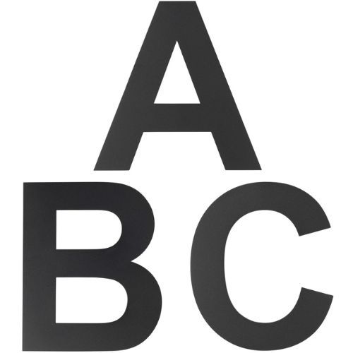 SLOVO INOX CRNO RAVNO 127MM