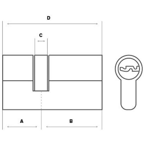 CILINDAR ISEO F9 40X40 SIGURNOSNI