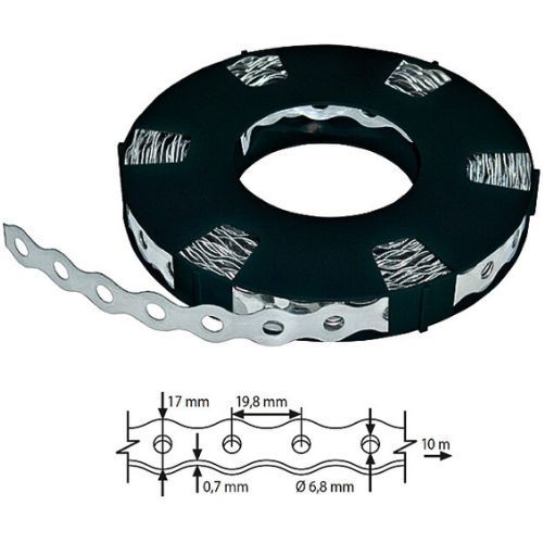 TRAKA PERFORIRANA VALOVITA INOX A4 17X0,7X3M
