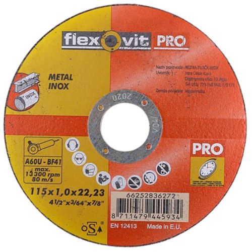 REZNA PLOČA FLEXOVIT PRO INOX 115X.1.0