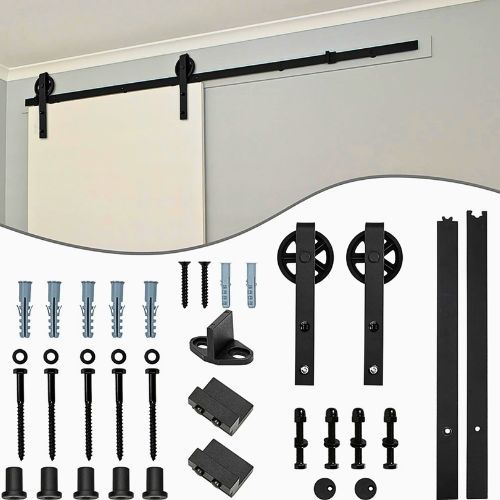 OKOV ZA VISEĆA KLIZNA JEDNOKRILNA VRATA CRNI