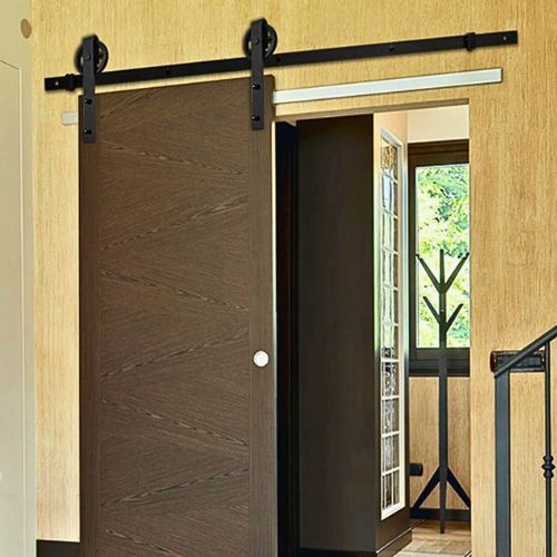 OKOV ZA VISEĆA KLIZNA JEDNOKRILNA VRATA CRNI