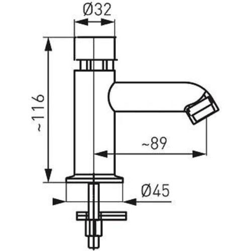 BATERIJA ZA UMIVAONIK POTISNA S KONTROLOM TEMP.FERRO PRESTIGE